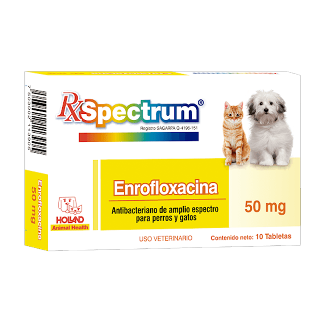 Spectrum Enrofloxacina 10 Tabletas - Holland Spectrum Enrofloxacina 10 Tabletas - Holland
